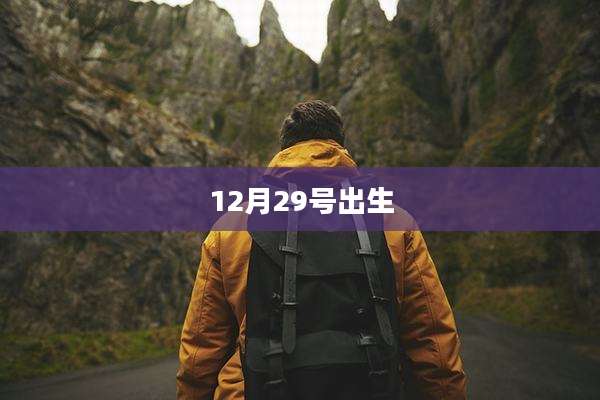 12月29号出生