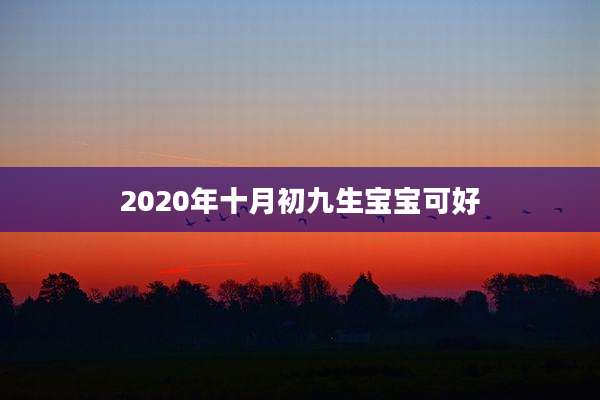2020年十月初九生宝宝可好