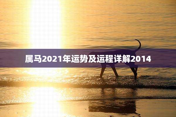 属马2021年运势及运程详解2014