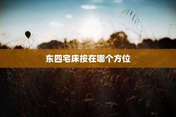 东四宅床按在哪个方位