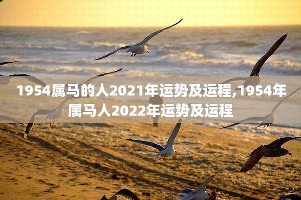 1954属马的人2021年运势及运程,1954年属马人2022年运势及运程