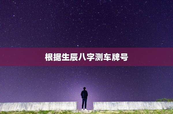 根据生辰八字测车牌号