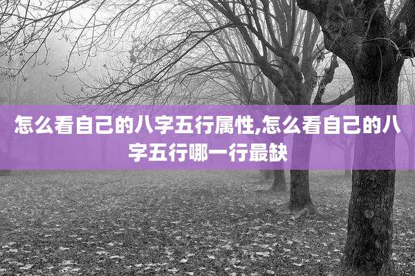 怎么看自己的八字五行属性,怎么看自己的八字五行哪一行最缺