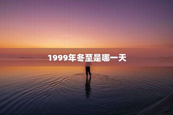 1999年冬至是哪一天