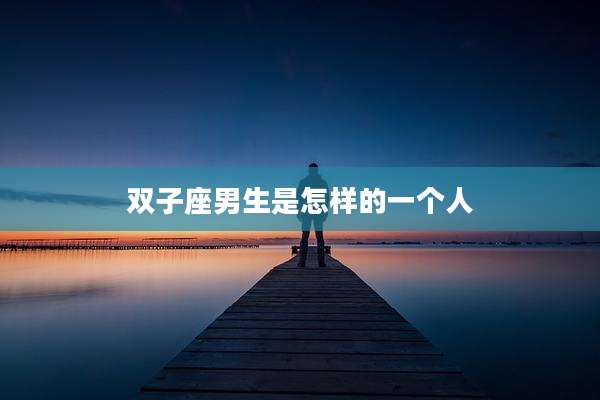 双子座男生是怎样的一个人