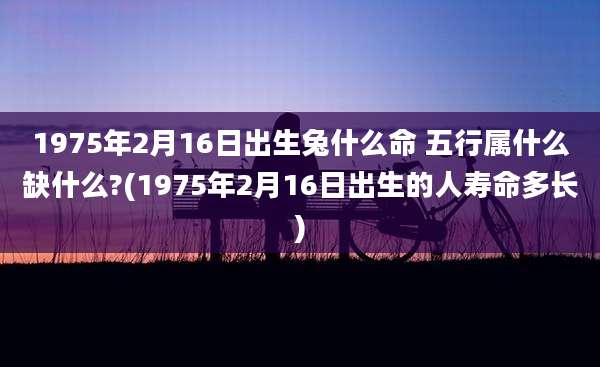 1975年2月16日出生兔什么命 五行属什么缺什么?(1975年2月16日出生的人寿命多长)