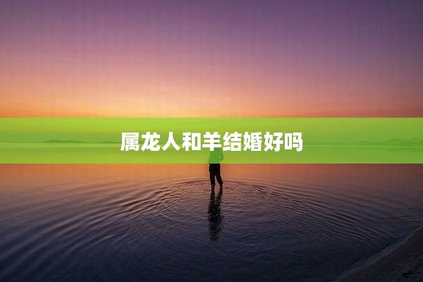 属龙人和羊结婚好吗