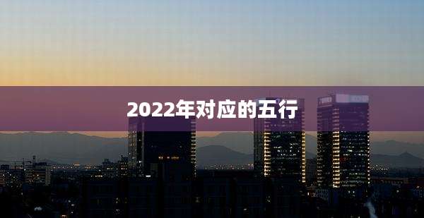 2022年对应的五行