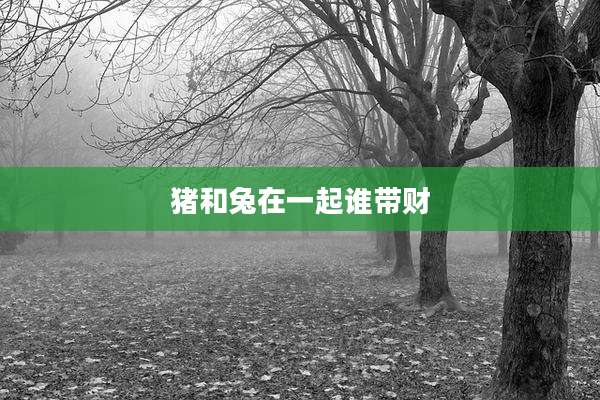 猪和兔在一起谁带财