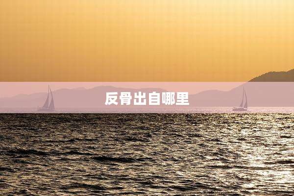 反骨出自哪里