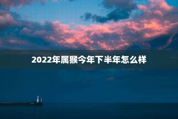 2022年属猴今年下半年怎么样