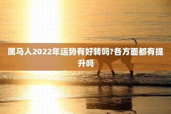 属马人2022年运势有好转吗?各方面都有提升吗