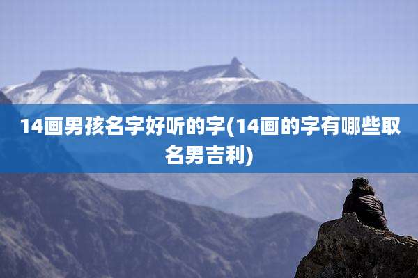 14画男孩名字好听的字(14画的字有哪些取名男吉利)
