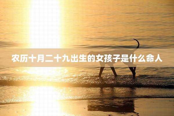 农历十月二十九出生的女孩子是什么命人