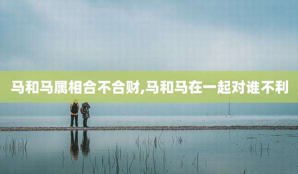 马和马属相合不合财,马和马在一起对谁不利