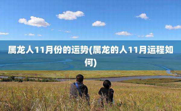 属龙人11月份的运势(属龙的人11月运程如何)