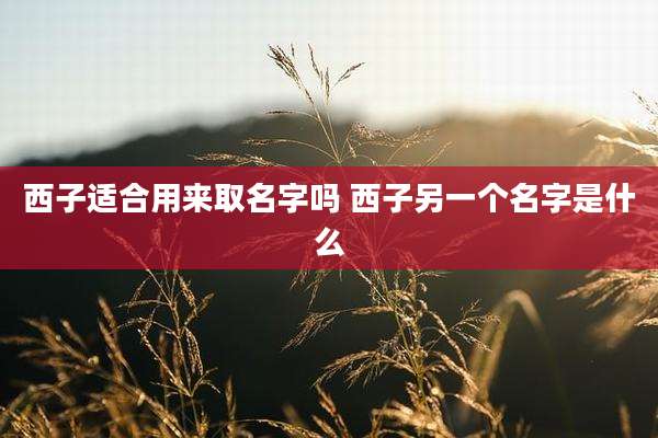 西子适合用来取名字吗 西子另一个名字是什么