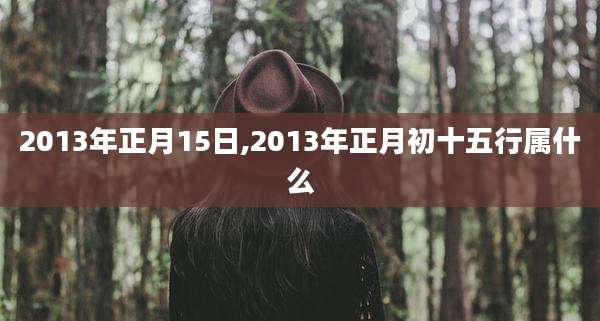 2013年正月15日,2013年正月初十五行属什么