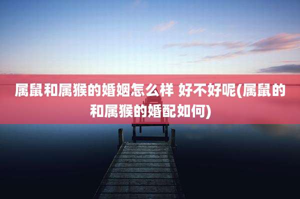 属鼠和属猴的婚姻怎么样 好不好呢(属鼠的和属猴的婚配如何)