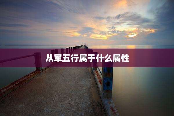 从军五行属于什么属性
