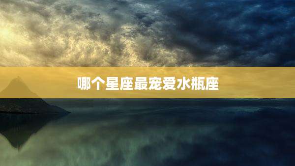 哪个星座最宠爱水瓶座