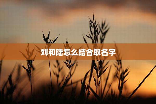 刘和陆怎么结合取名字