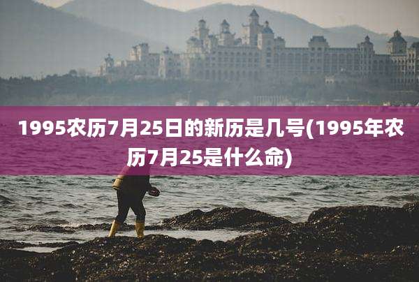 1995农历7月25日的新历是几号(1995年农历7月25是什么命)