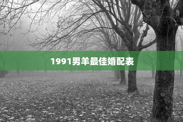 1991男羊最佳婚配表