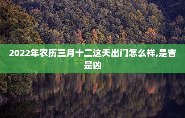 2022年农历三月十二这天出门怎么样,是吉是凶