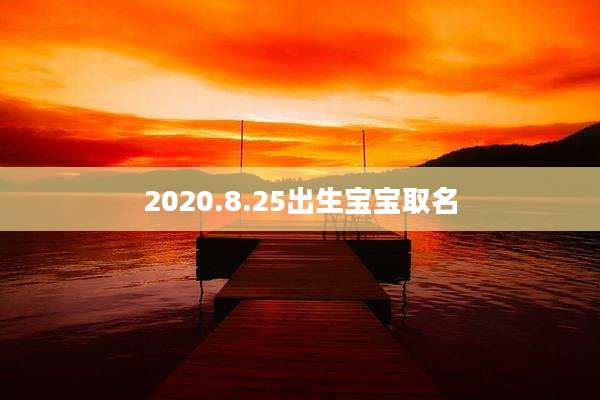2020.8.25出生宝宝取名