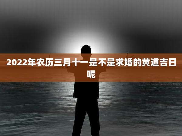 2022年农历三月十一是不是求婚的黄道吉日呢