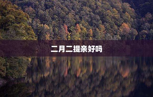 二月二提亲好吗