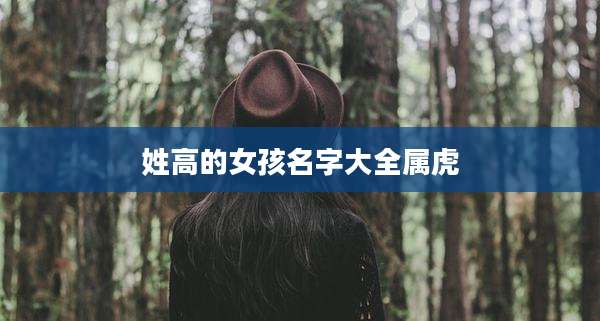 姓高的女孩名字大全属虎