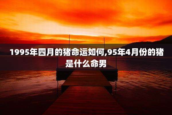 1995年四月的猪命运如何,95年4月份的猪是什么命男