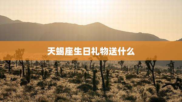 天蝎座生日礼物送什么