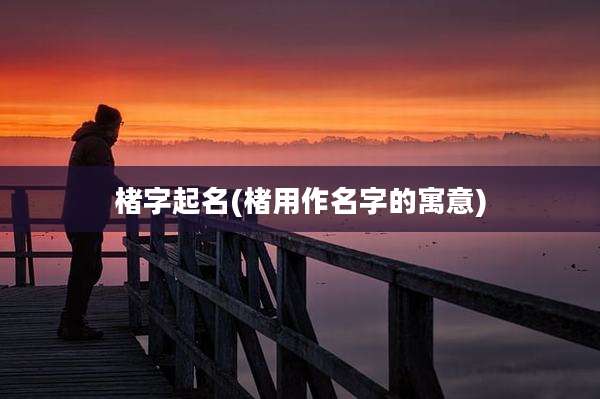 楮字起名(楮用作名字的寓意)