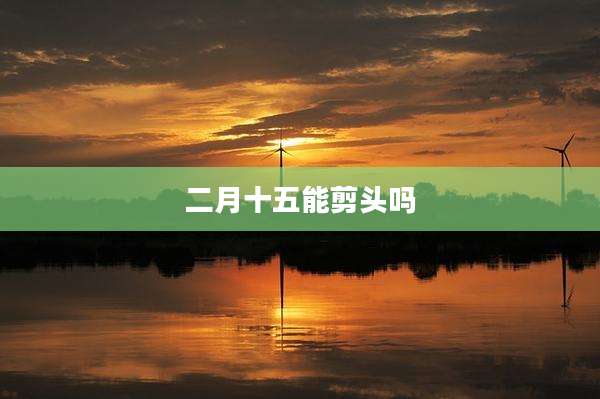 二月十五能剪头吗