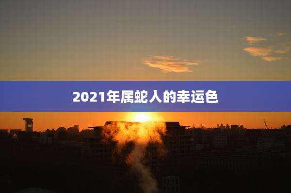 2021年属蛇人的幸运色