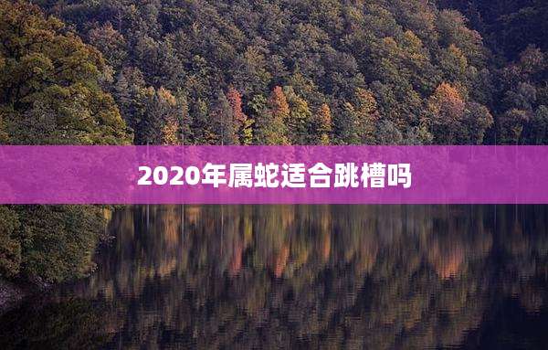 2020年属蛇适合跳槽吗