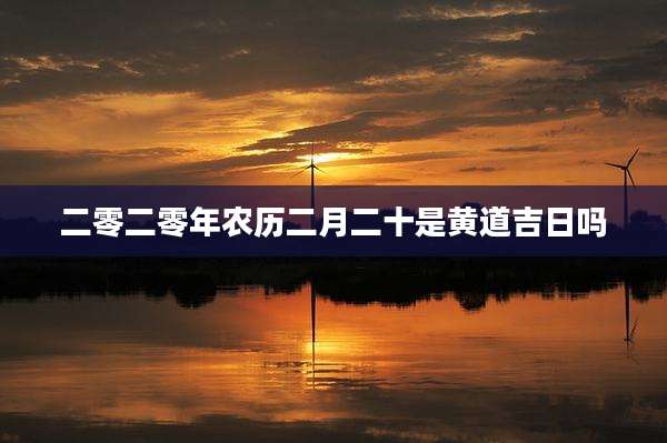 二零二零年农历二月二十是黄道吉日吗