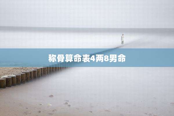 称骨算命表4两8男命