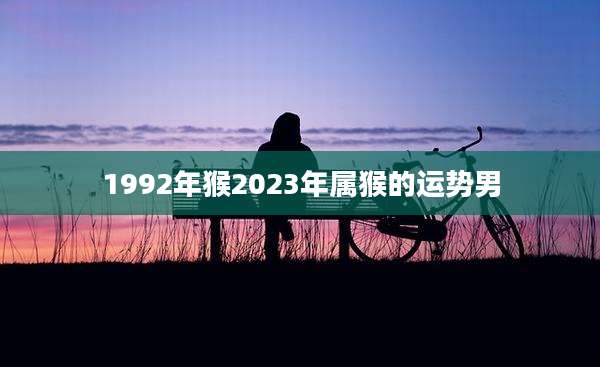 1992年猴2023年属猴的运势男