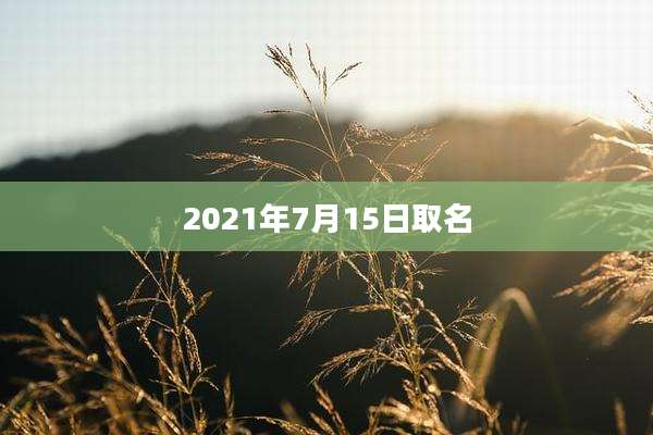 2021年7月15日取名