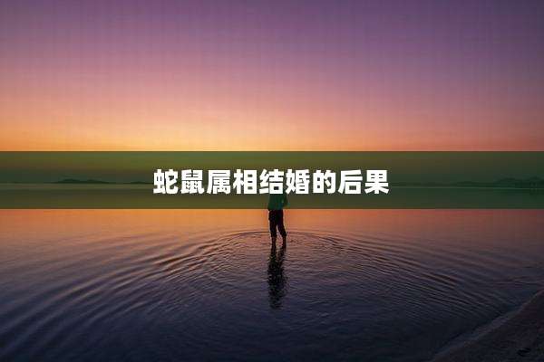 蛇鼠属相结婚的后果