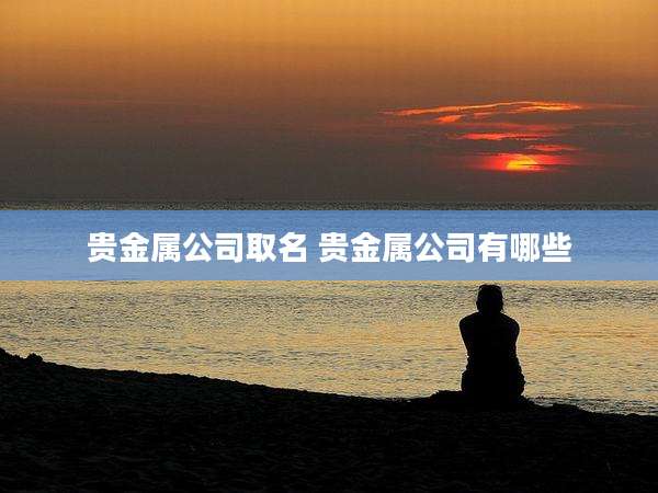 贵金属公司取名 贵金属公司有哪些
