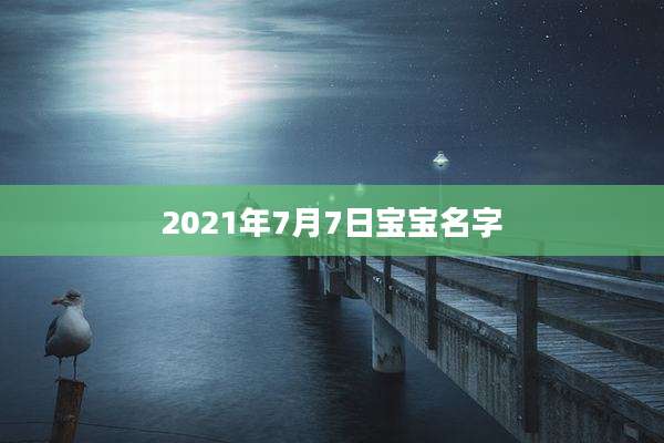 2021年7月7日宝宝名字