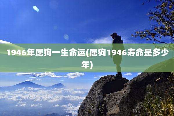 1946年属狗一生命运(属狗1946寿命是多少年)