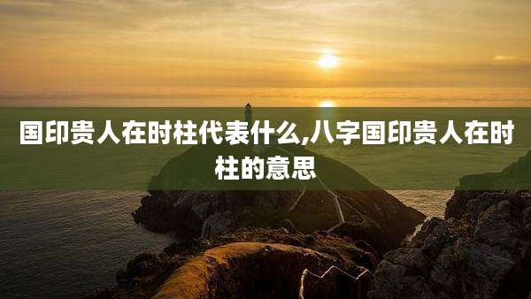 国印贵人在时柱代表什么,八字国印贵人在时柱的意思