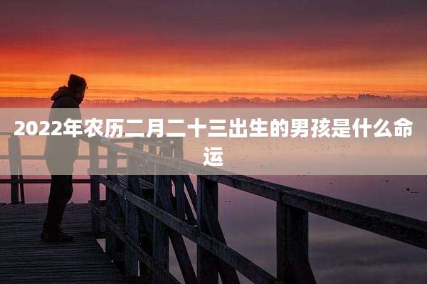 2022年农历二月二十三出生的男孩是什么命运
