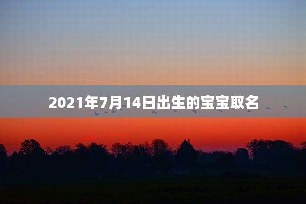 2021年7月14日出生的宝宝取名
